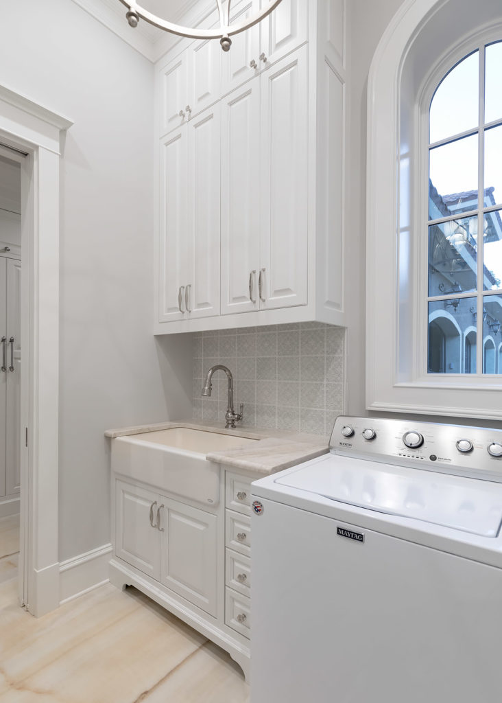 White Laundry Room Sink