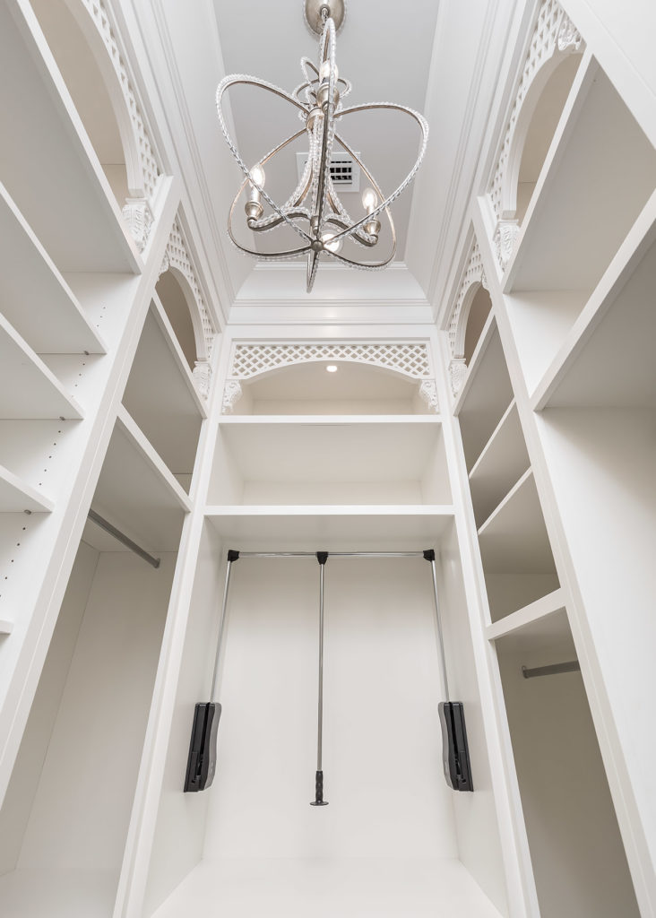 Elegant White Closet Hafele  Wardrobe lift